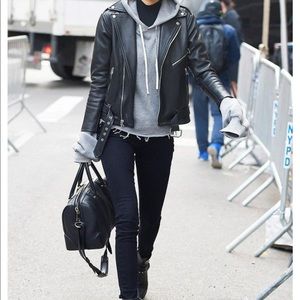 Kendall and Kylie black leather jacket